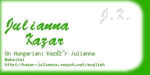 julianna kazar business card